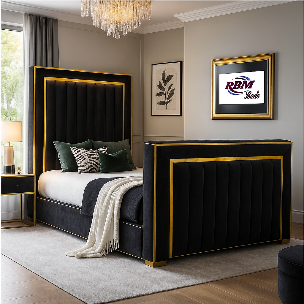 New Gold Strip Tv Bed