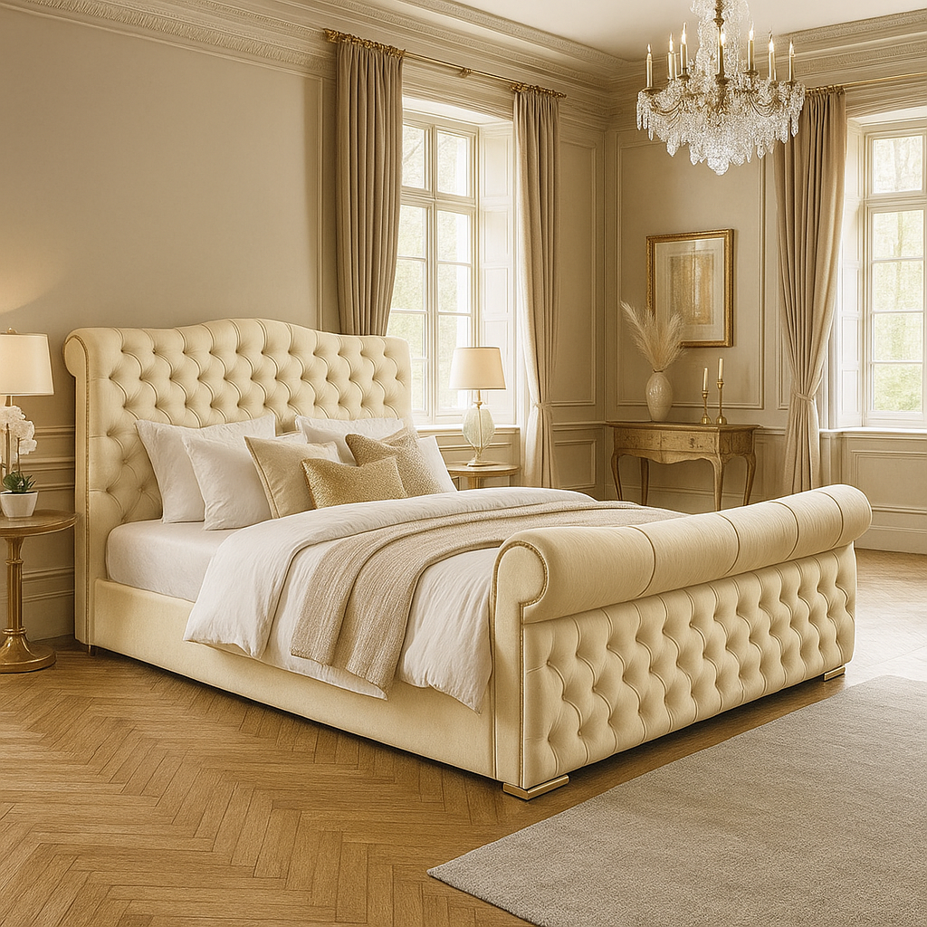 Colorado Sleigh upholstered Bed